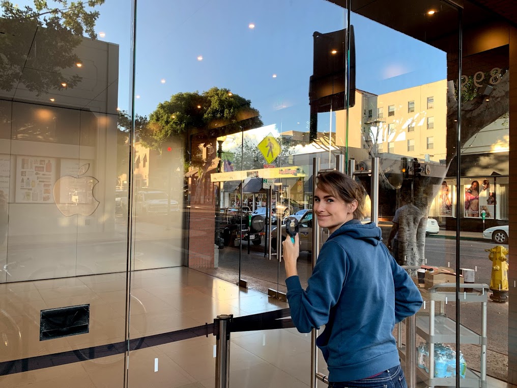 Sam getting ready to take apart an iPhone