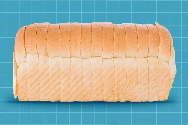 Load of bread in front of graphing paper grid
