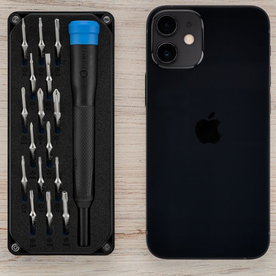 iFixit Minnow Driver Kit: Pocket-Sized Screwdriver + Portable Bit Set 