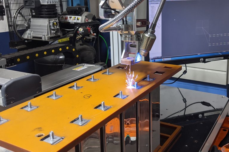 Laser soldering leads onto battery modules
