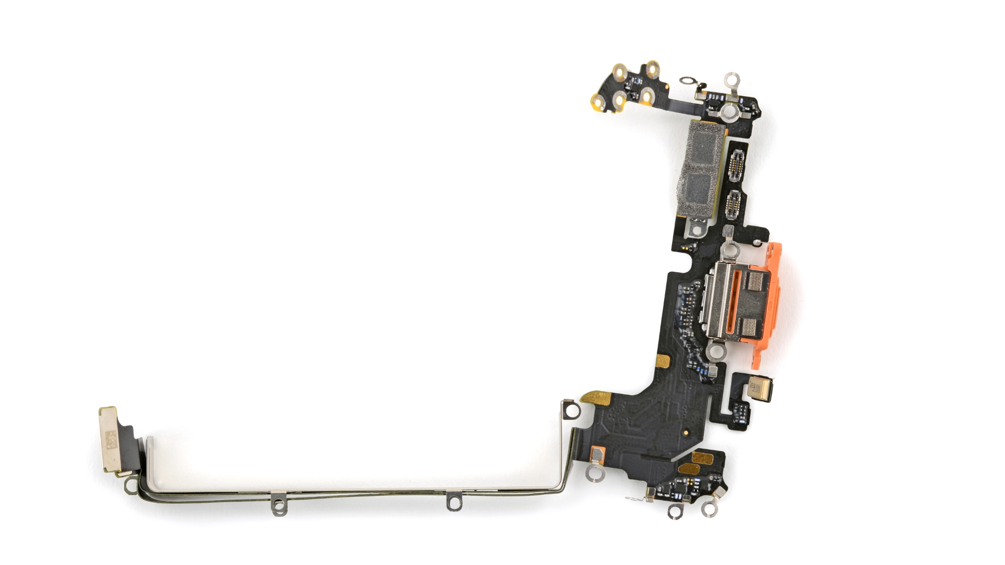 The USB-C port assembly of the iPhone 17 Pro